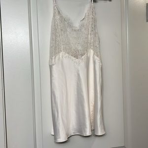Victoria Secret Satin lace slip dress Ivory size medium
